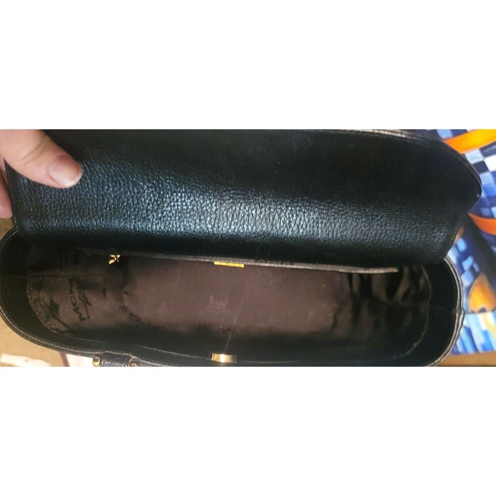 MCM - Classic Black Logo Saffiano Leather Bucket Bag - Picture 11 of 11